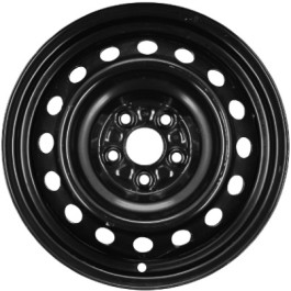 15in x 6in (5 LUG 4in BC, PASS. STEEL WHEEL, BLK.)