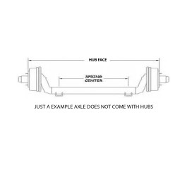 3500# 6" DROP AXLE BEAM ONLY, HUB FACE 87"