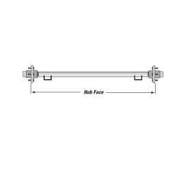 3500# STRAIGHT AXLE W/ IDLER HUB, HUB FACE 56"