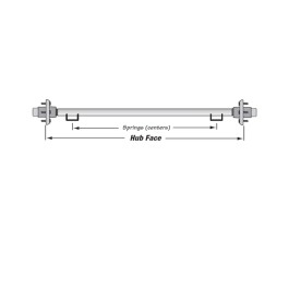 3500# STRAIGHT AXLE W/ IDLER HUB, HUB FACE 60"