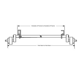 2200 #9 TORFLEX AXLE W/ IDLERS, HF 84"