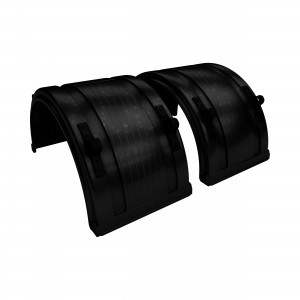 SPRAY MATE POLY FULL ROUND FENDERS (BLACK)(PAIR)