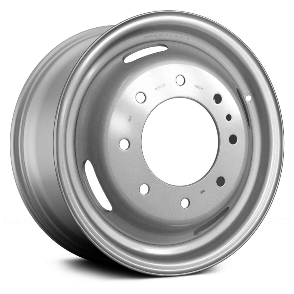 17in x 6 1/2in  (8 LUG 200MM BC, STEEL FORD DUAL WHEEL, SILVER)