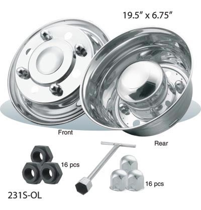 SIMULATOR SET 19.5 X 6.75 8 LUG HUB PILOT WHEEL