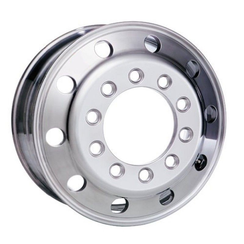 24.5 x 8 1/4in ALUMINUM WHEEL, STUD PILOT, (POLISHED INSIDE FOR REAR)