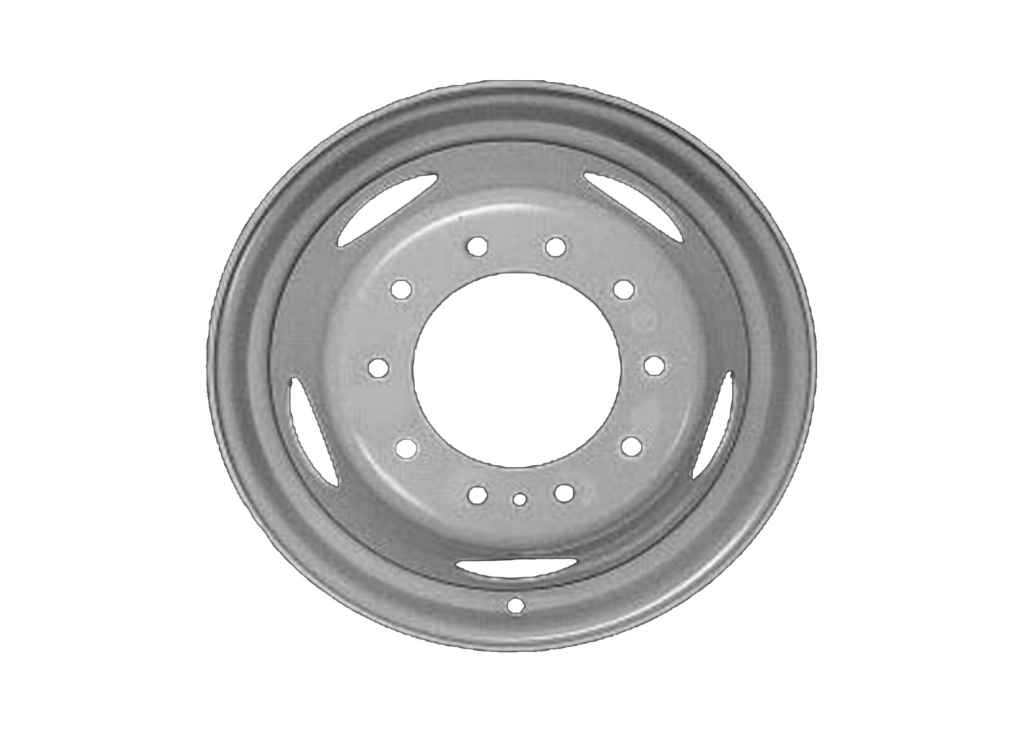 19.5 x 6.75 10 LUG 225MM BC. FORD WHEEL (VERY LIMITED SUPPLY)