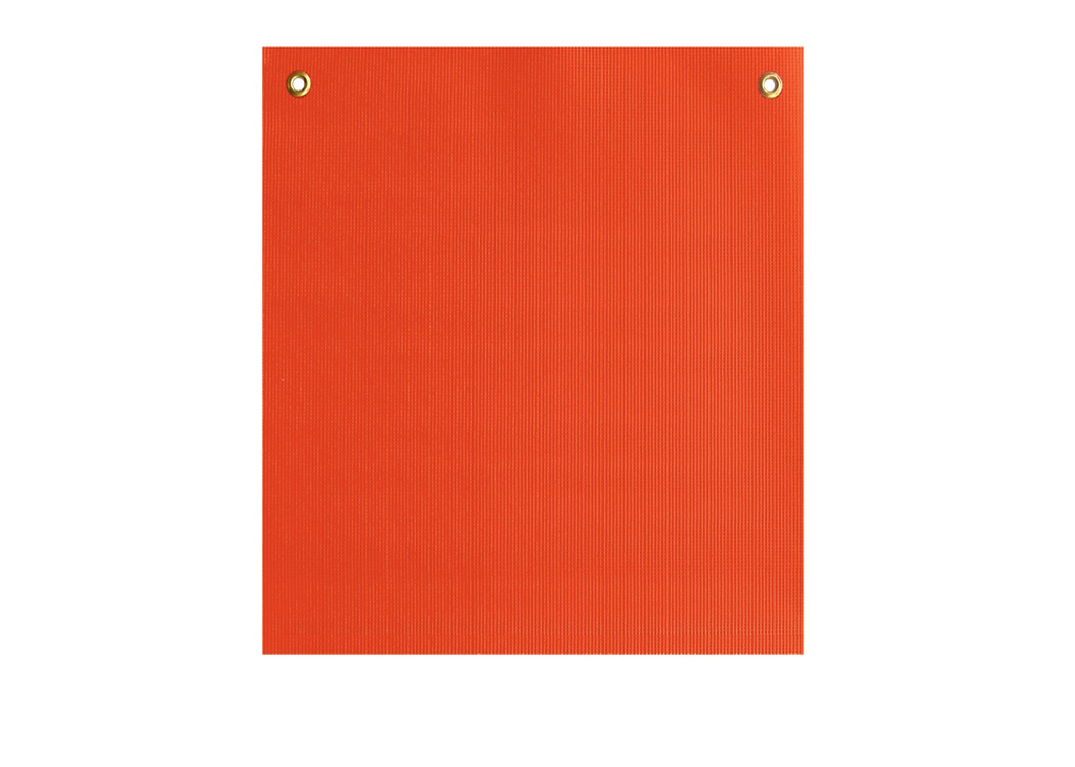 FLAG: 2 BRASS GROMMETS FLUORESCENT ORANGE MESH 18" x 18"