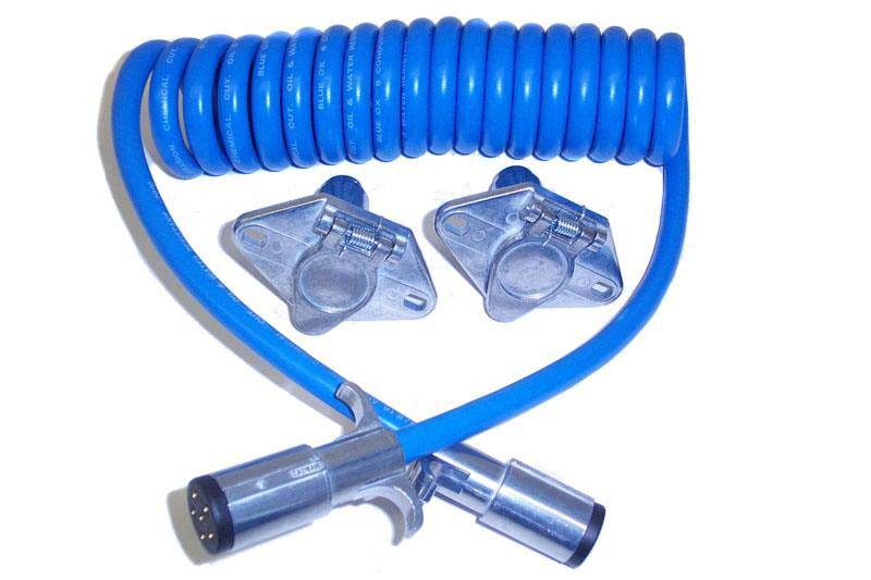 6 WAY COILED CORD SET