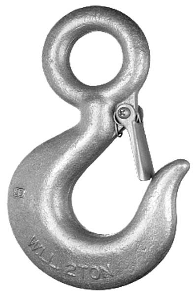 FORGED EYE HOIST HOOK W/ SAFETY LATCH