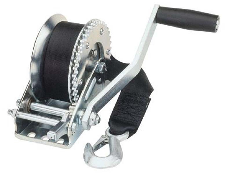 1,500 LBS HANDEL WINCH WITH 20 FT. STRAP & HOOK TWO WAY RATCHET