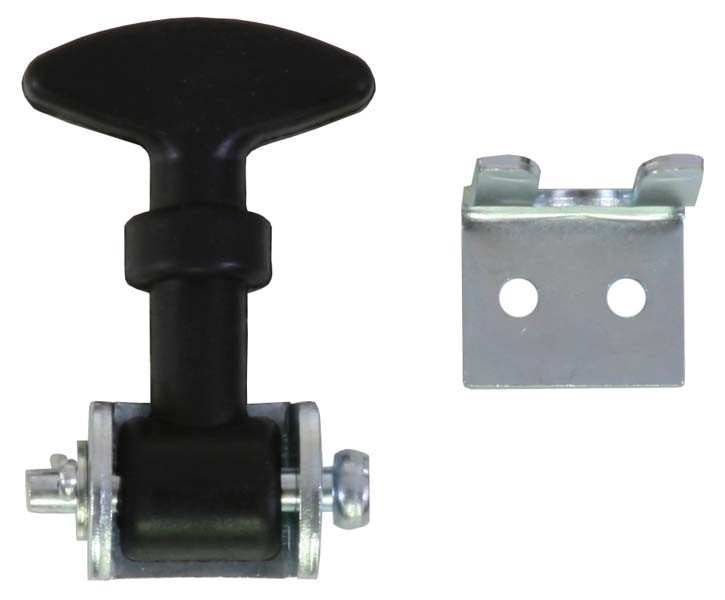 2 1/2in MINIATURE RUBBER HOOD LATCH W/ BRACKET