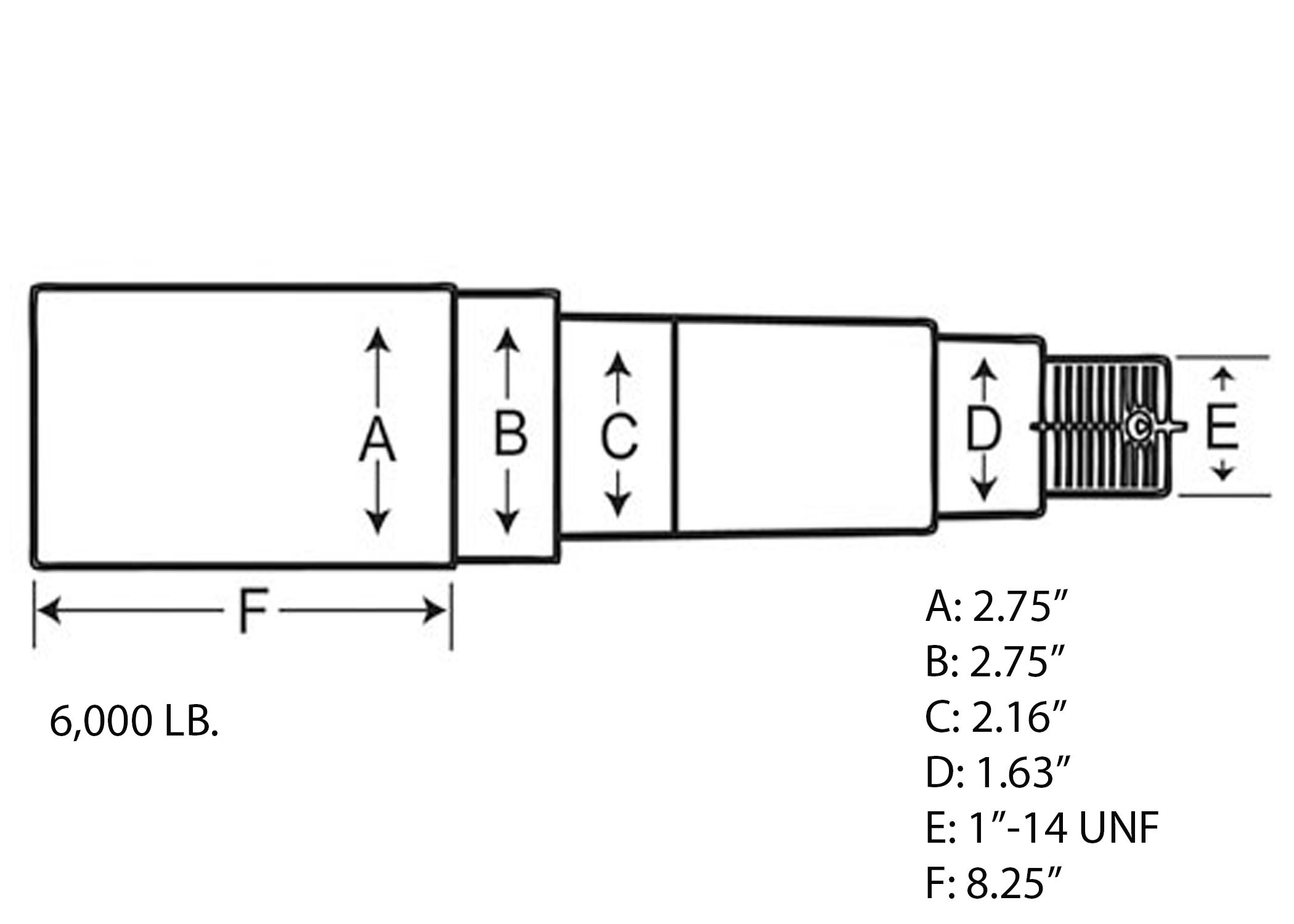 AG SPINDLE (6,000 LB.)