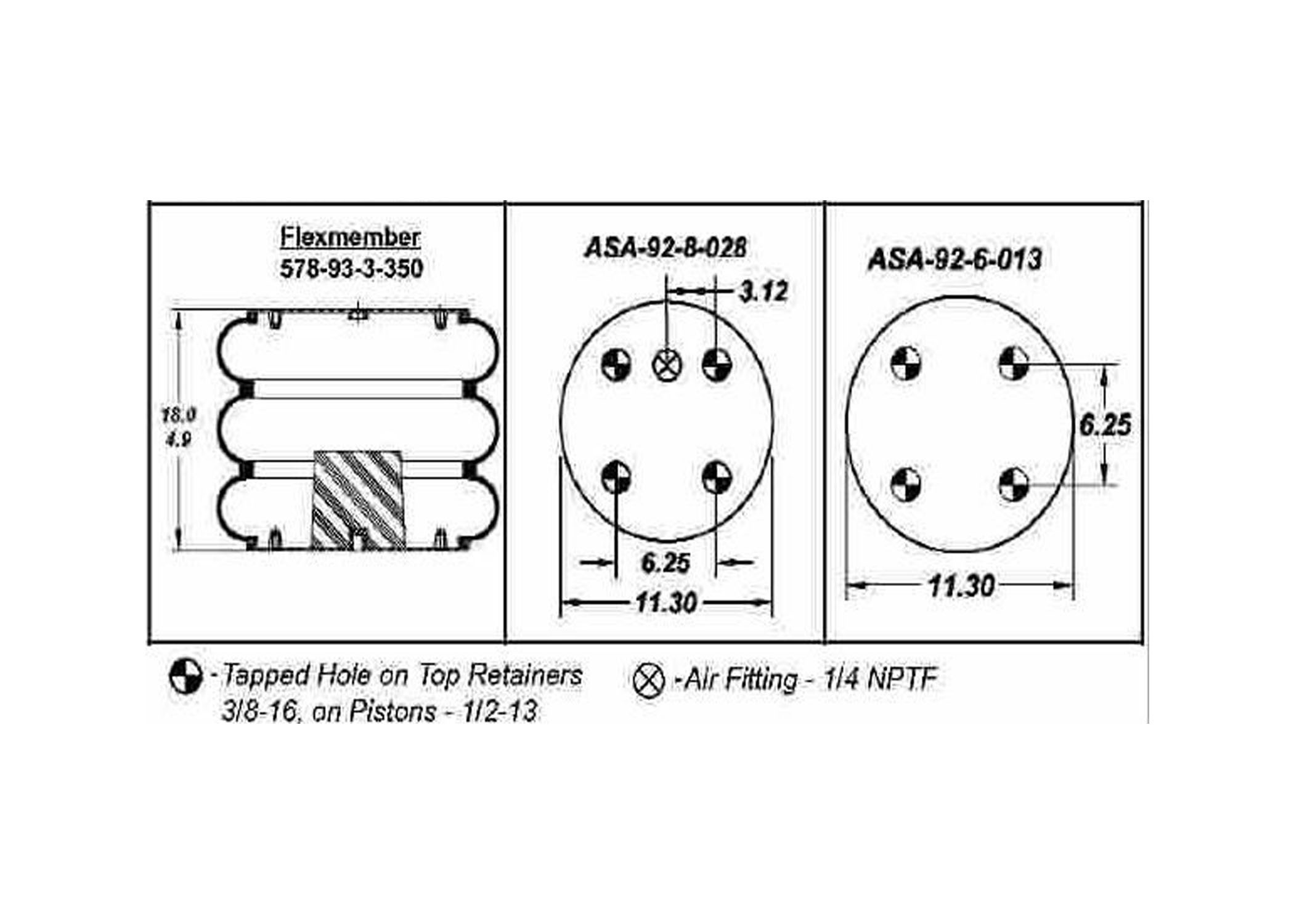  AIR BAG TRIPLE BELLOW STYLE