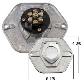 7 WAY CIRCUIT BREAKER STYLE RECEPTACLE W/O HOUSING