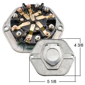 7 WAY 20 AMP CIRCUIT BREAKER STYLE RECEPTACLE W/O HOUSING