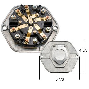 7 WAY 30 AMP CIRCUIT BREAKER STYLE RECEPTACLE W/O HOUSING