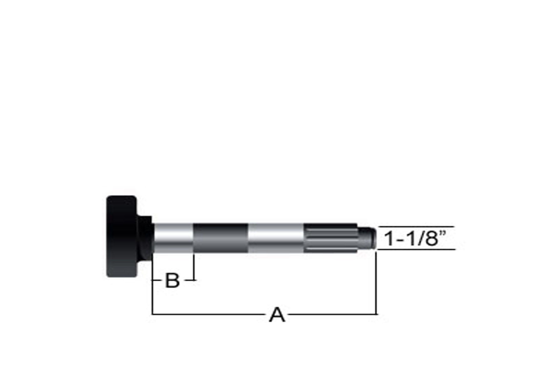 RH CAM SHAFT 11.50in, 10 SPLINE, 1.50 DIA.