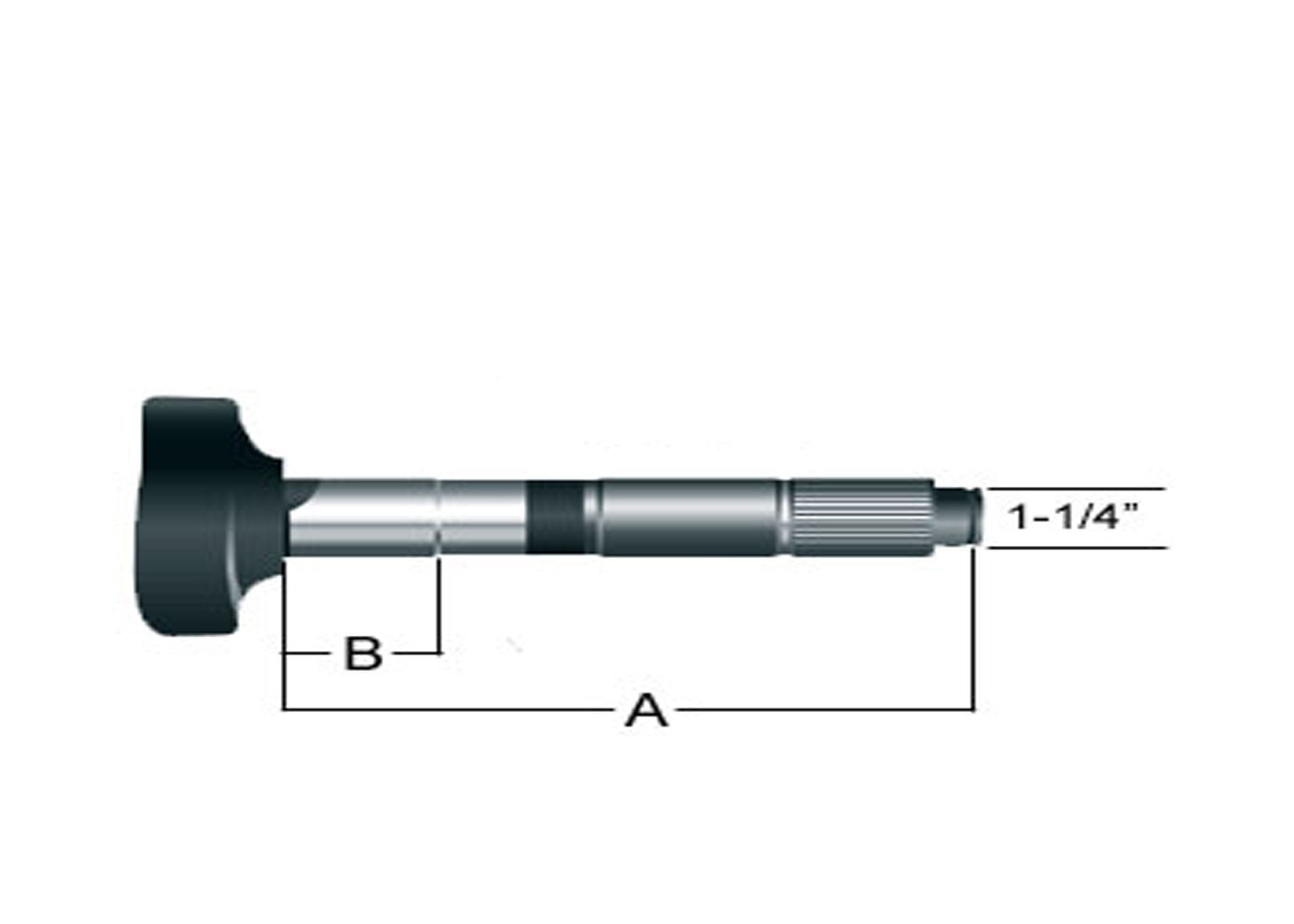 RH CAM SHAFT 11.562in, 28 SPLINE, 1.50 DIA.