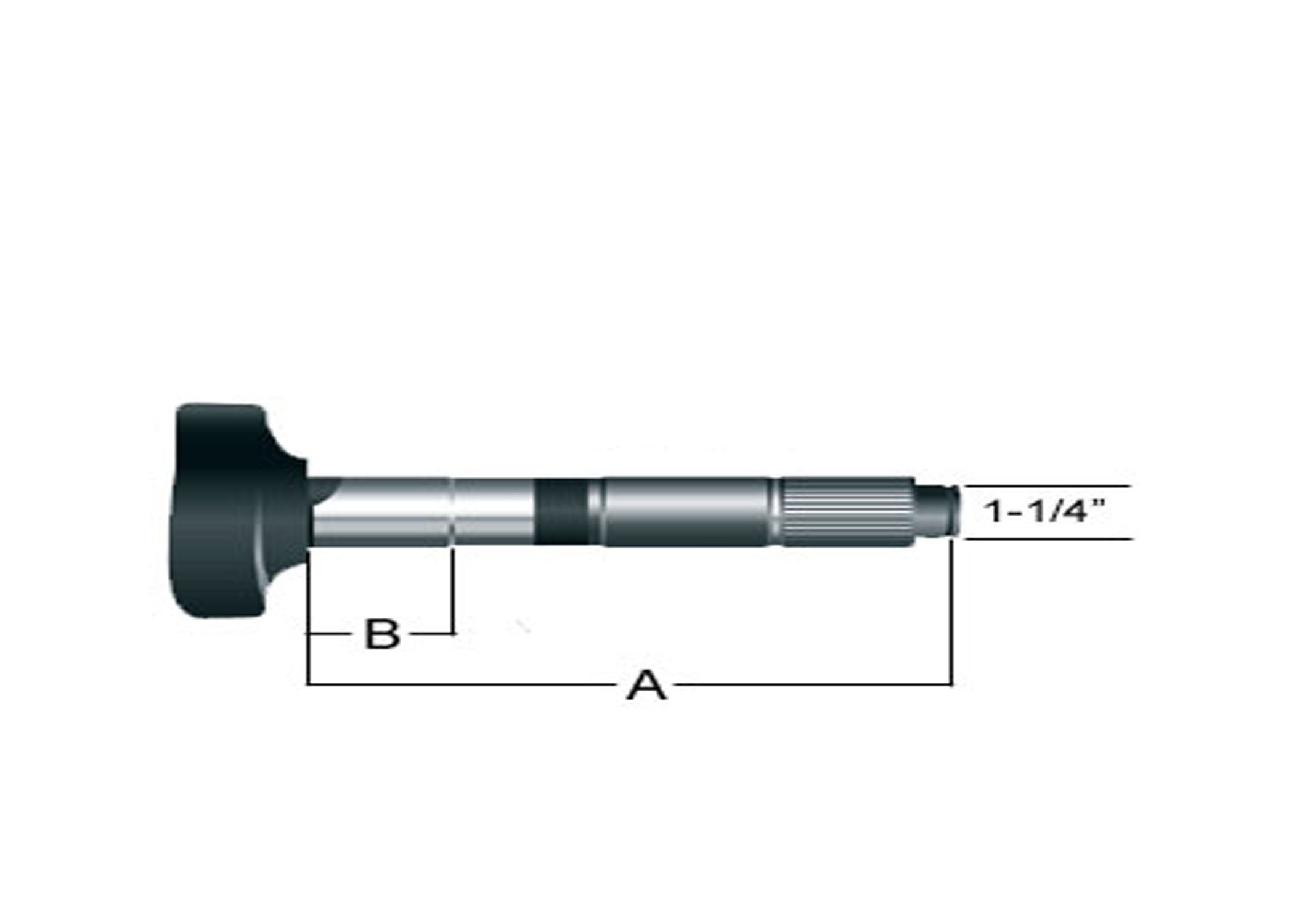 RH CAM SHAFT 11.687in, 28 SPLINE, 1.50 DIA.