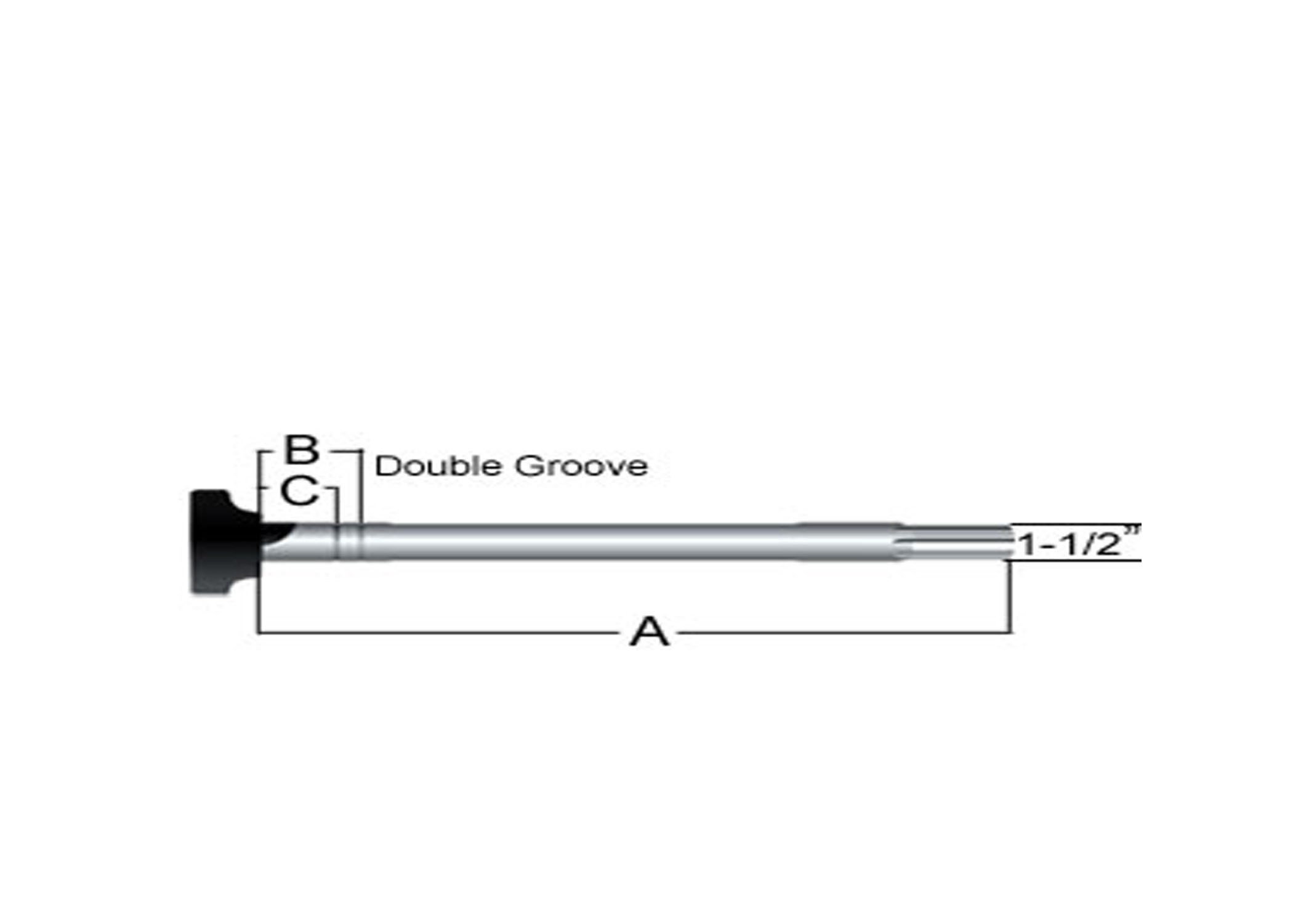 RH CAM SHAFT 23.437in, 10 SPLINE, 1.50 DIA.