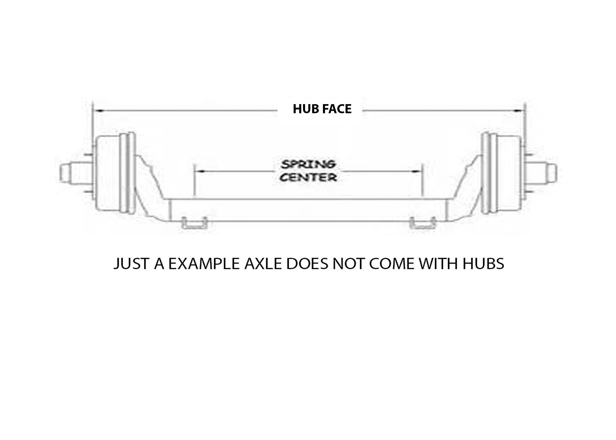 3500# 6" DROP AXLE BEAM ONLY, HUB FACE 87"