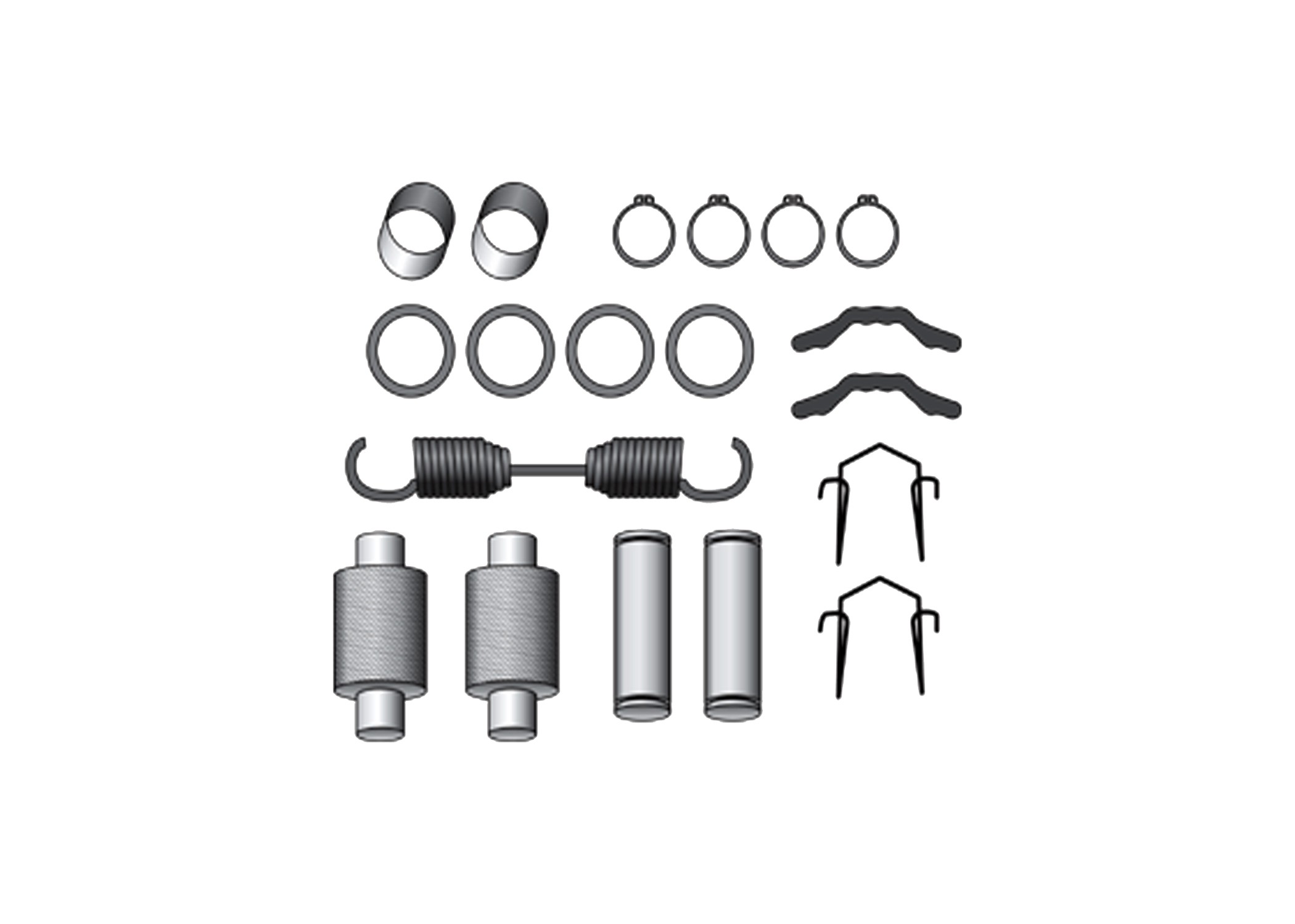 12 1/4" DANA SPICER BRAKE HARDWARE KIT (CURRENT DESIGN)