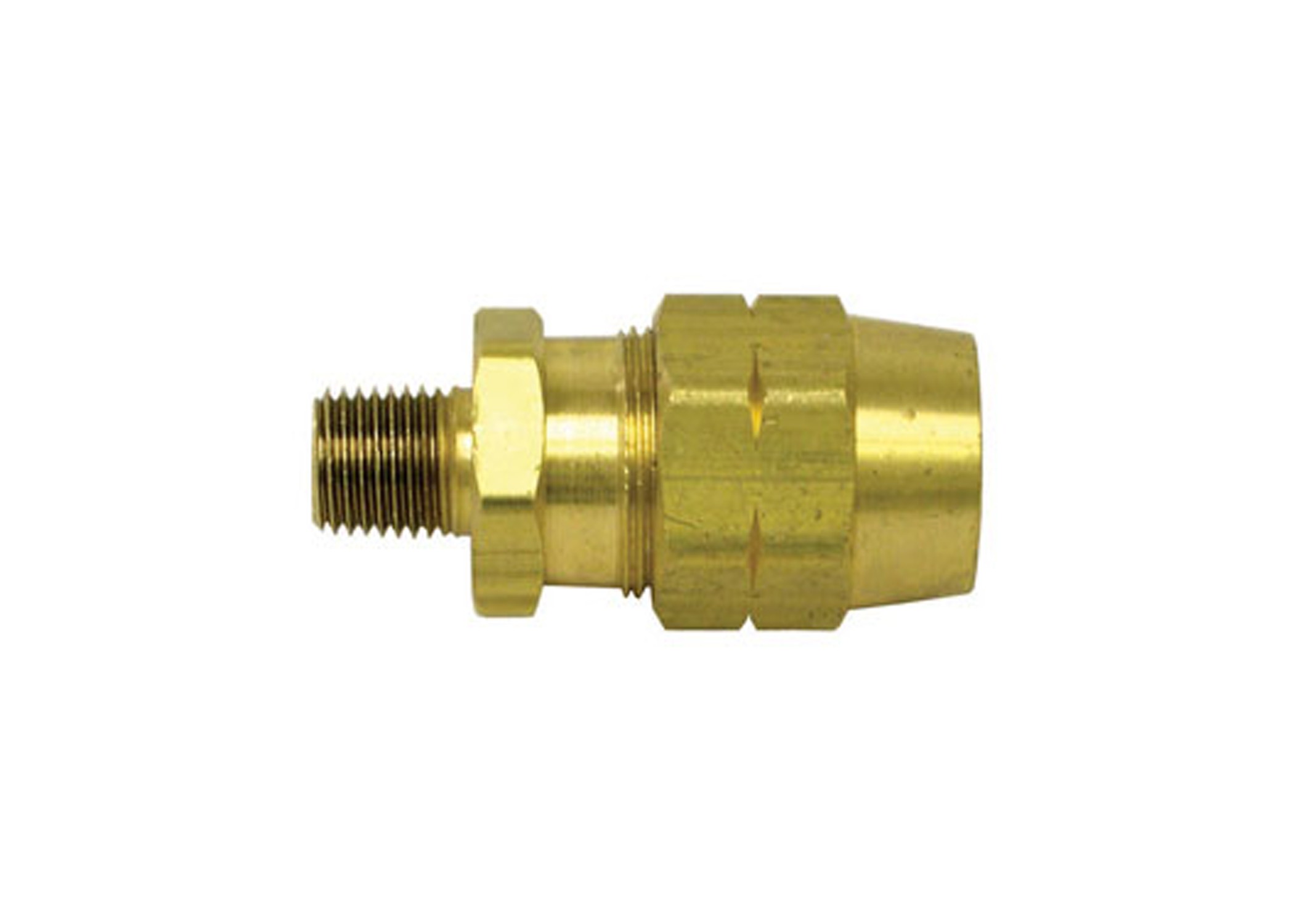 BRASS DOT COMPRESSION COUPLER (1/2" HOSE x 3/8" NPT)