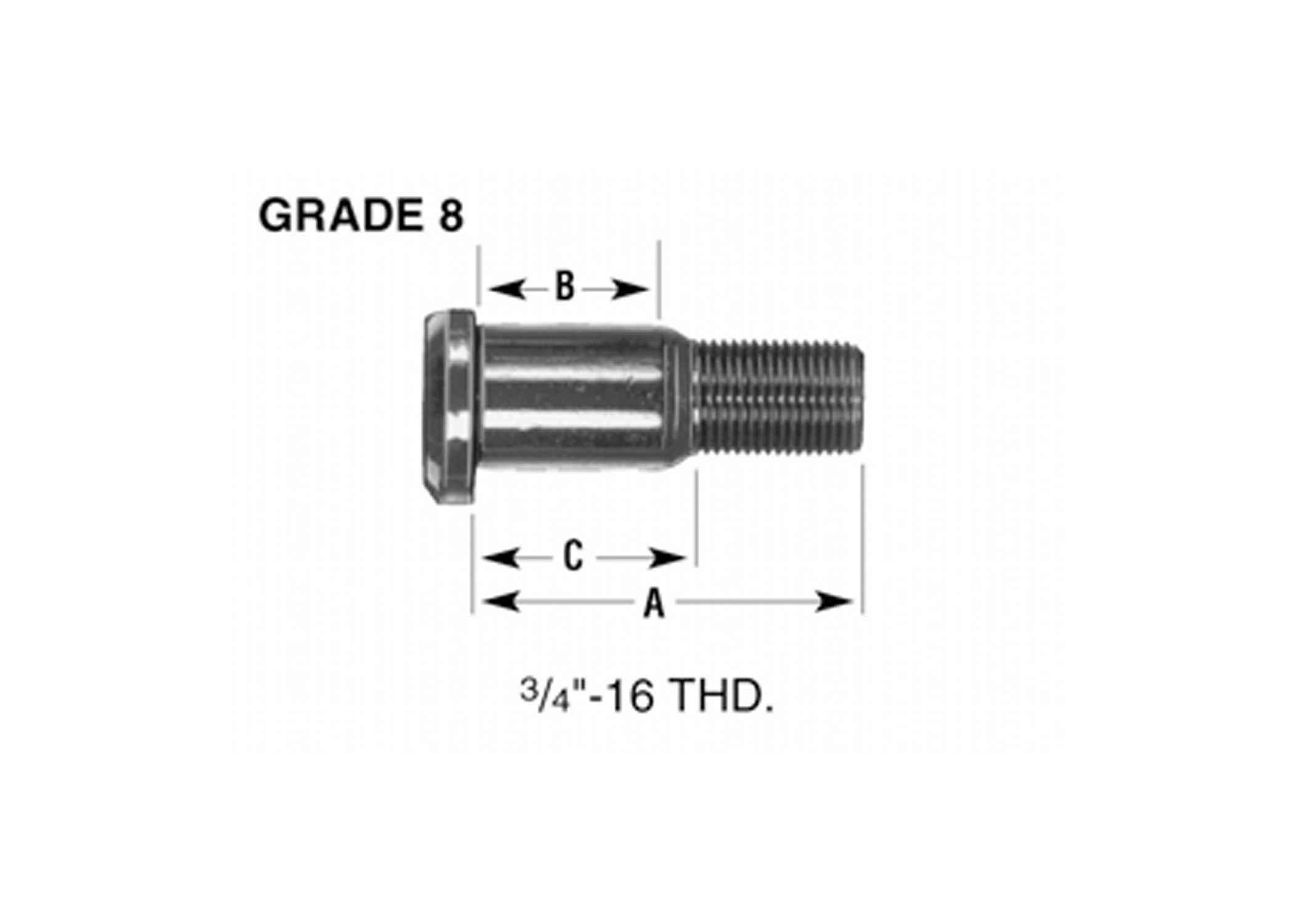 3/4" RH STUD CLIPPED HEAD