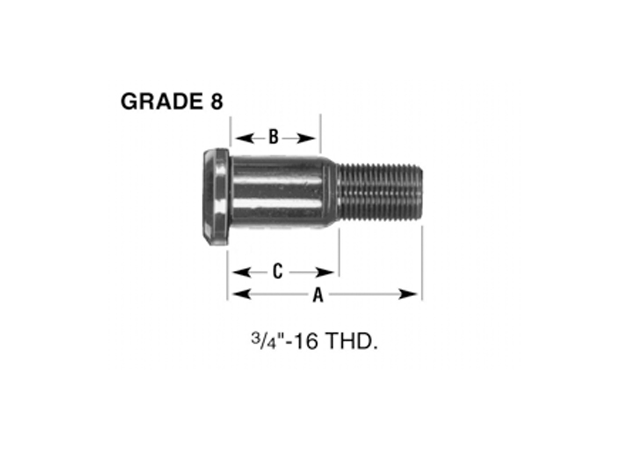 LH CLIPPED HEAD WHEEL STUD