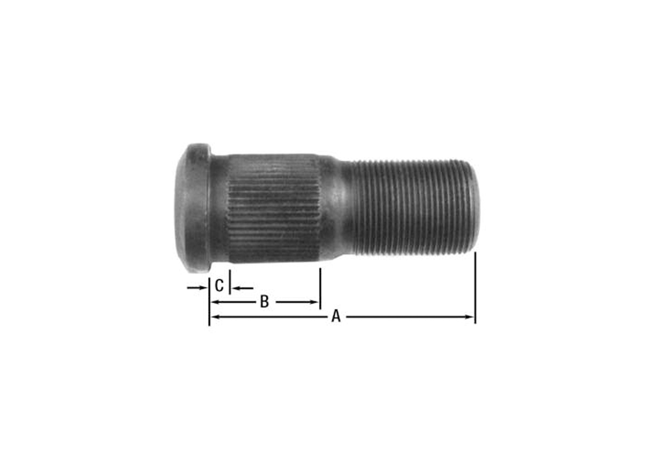 1 1/8" - 16 WHEEL STUD (RH)