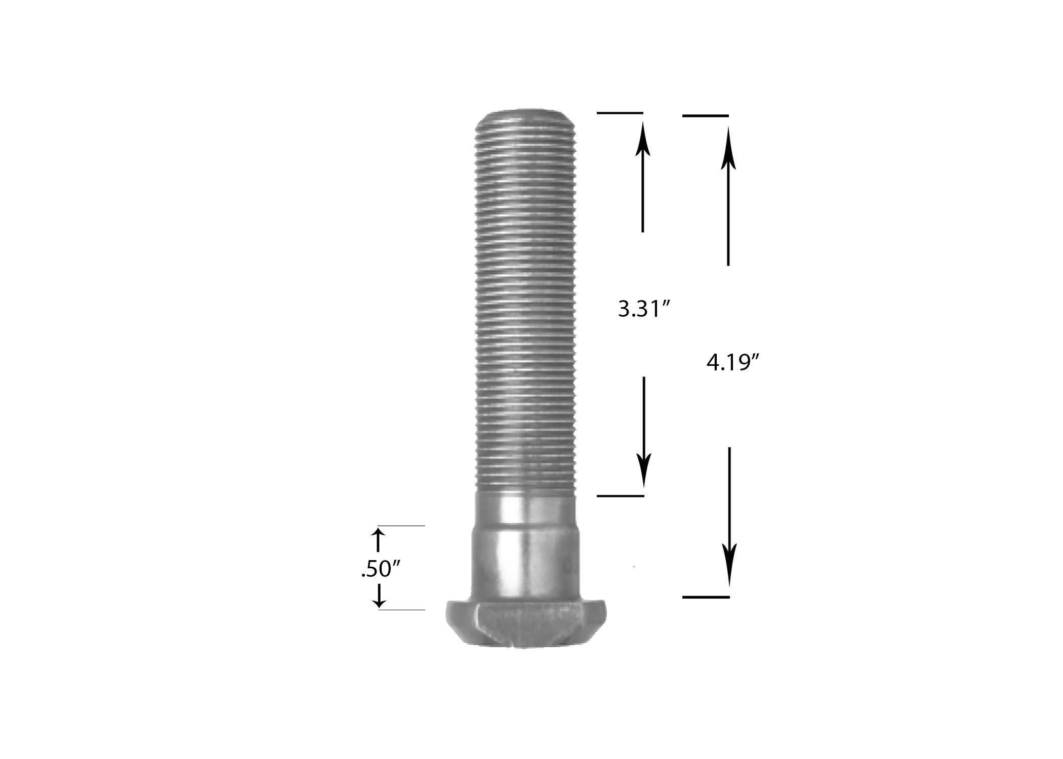 22MM x 1.5 CLIPPED HEAD WHEEL STUD