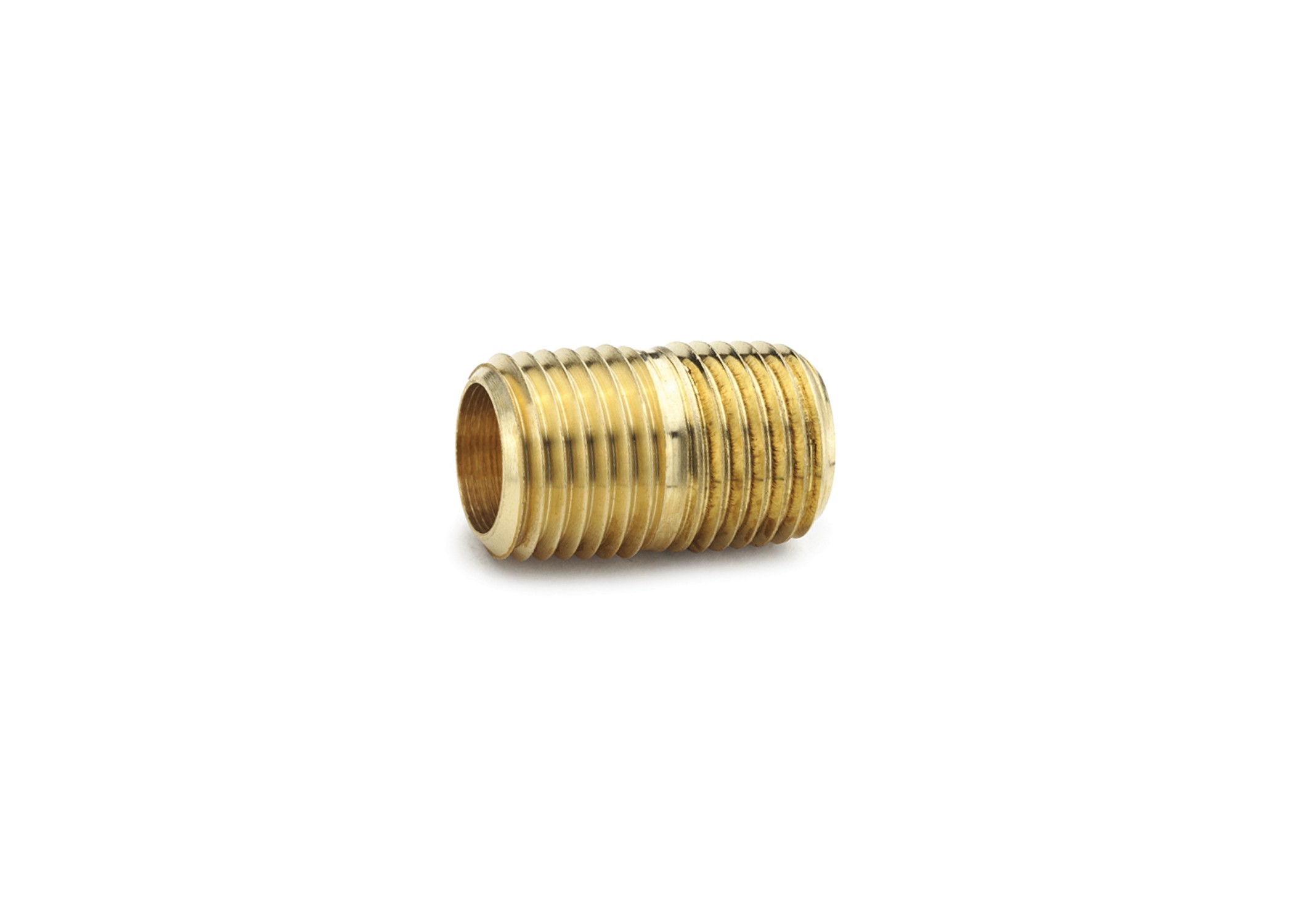 BRASS CLOSE NIPPLE 1/4" MPT