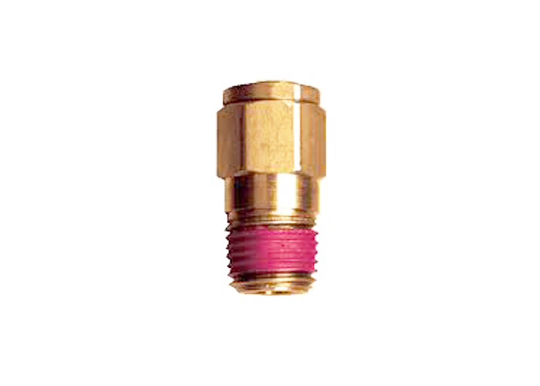 BRASS DOT CONNECTOR PUSH CONNECT 5/32" TUBE 1/4" MPT