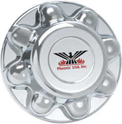 ABS CHROME TRAILER HUB COVER (8 LUG, 6 1/2" BC)