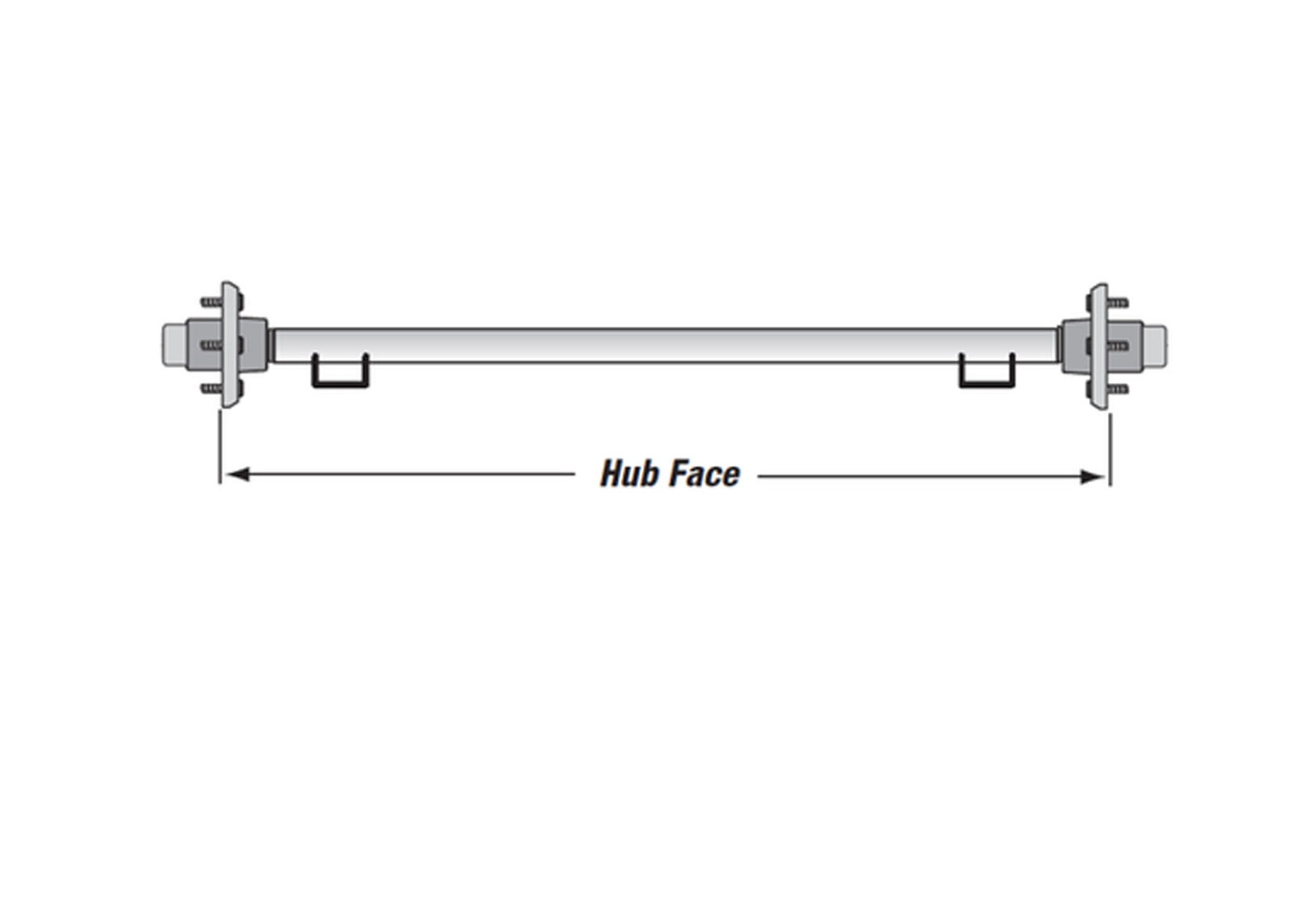 3500# STRAIGHT AXLE W/ IDLER HUB, HUB FACE 56"