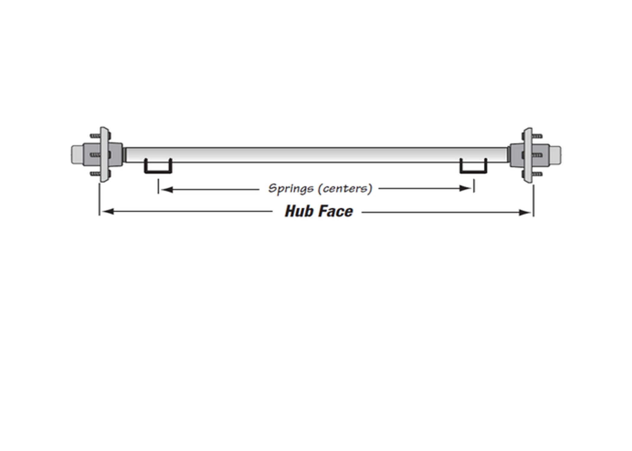 3500# STRAIGHT AXLE W/ IDLER HUB, HUB FACE 60"