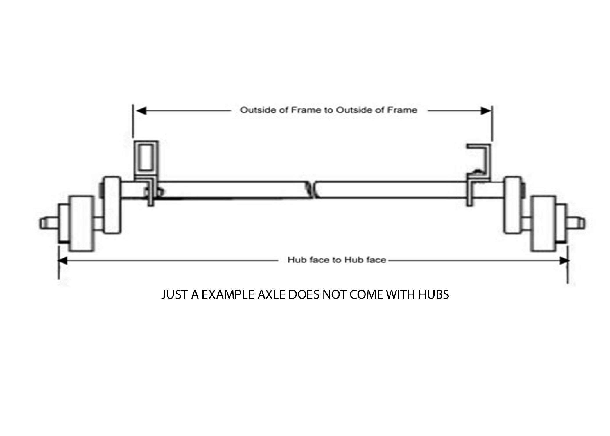 2500# TORFLEX AXLE COMPLETE