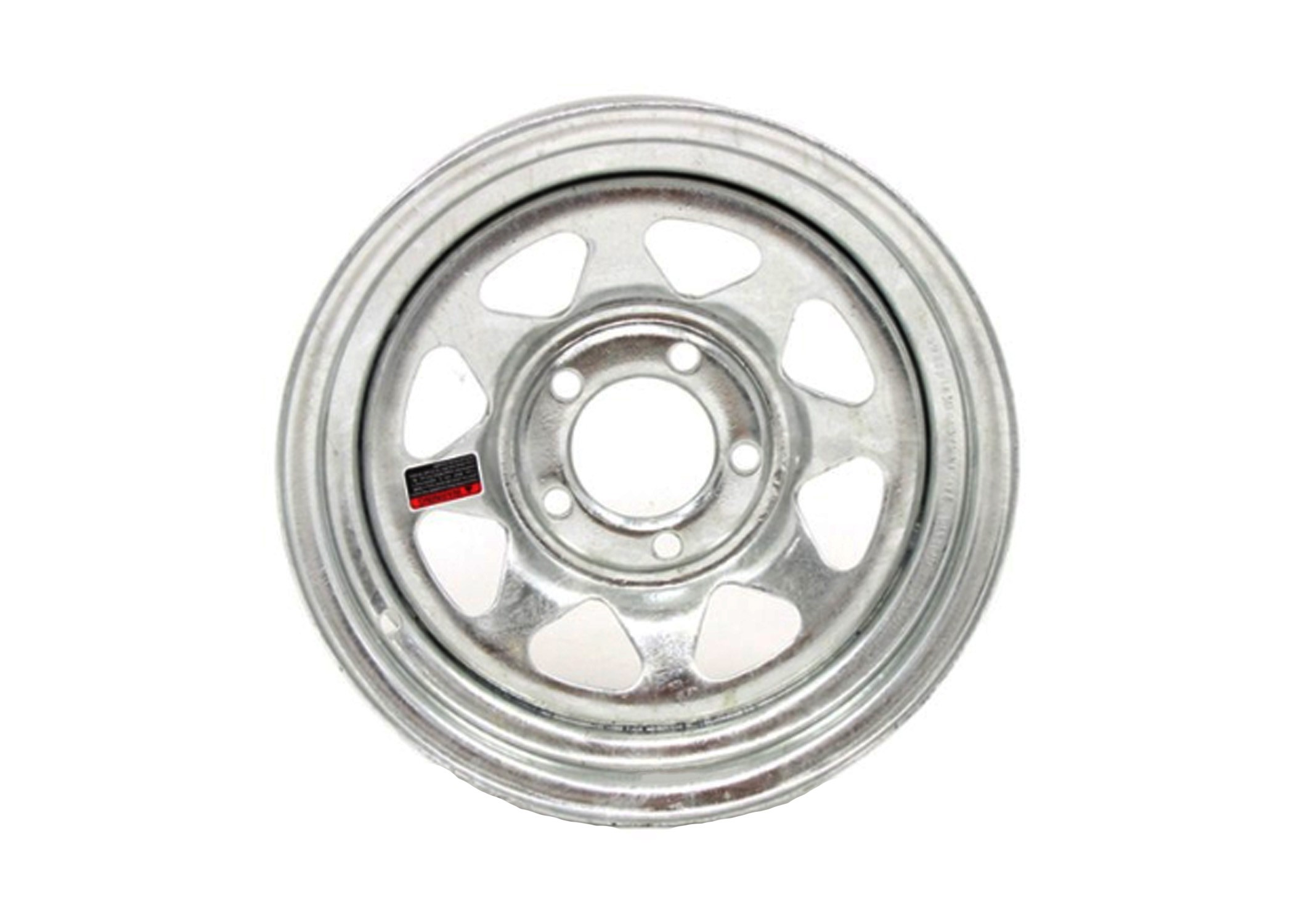 14in X 6in 5 LUG 4 1/2in BC GALVANIZED WHEEL