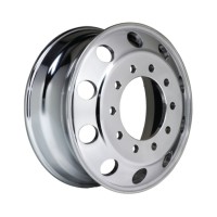 19.5in x 7.50in 10 HOLE ALUMINUM HUB PILOTED (POLISHED OUTSIDE)