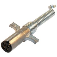 4 WAY ROUND TRAILER PLUG WITH SPRING