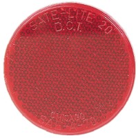 3 1/4in  RED  ROUND STICK ON REFLECTOR