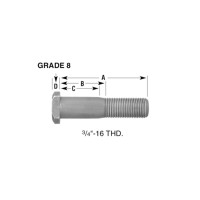 3/4"-16 D HEADED STUD