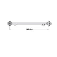 3500# STRAIGHT AXLE W/ IDLER HUB, HUB FACE 56"