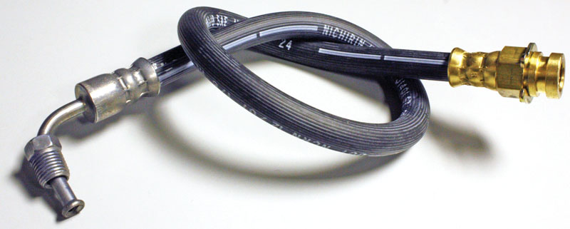 Product Image: HYD. FLEX HOSE (18in LONG 3/8in-24 MALE END 90 DEG. FEMALE END)