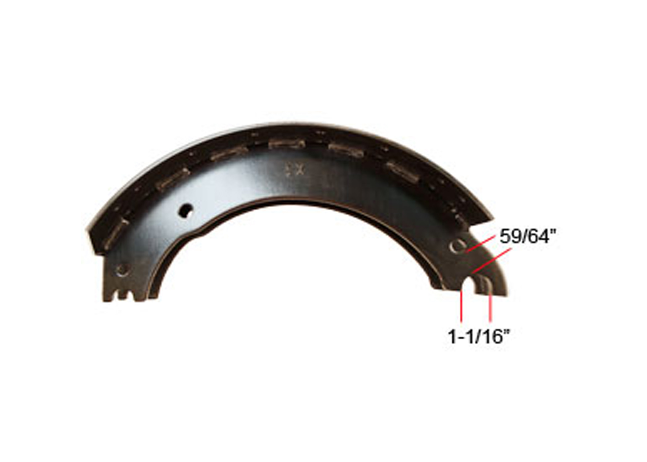 Product Image: 16 1/2in x 7 FRUEHAUF RELINED BRAKE SHOE KIT (23K)