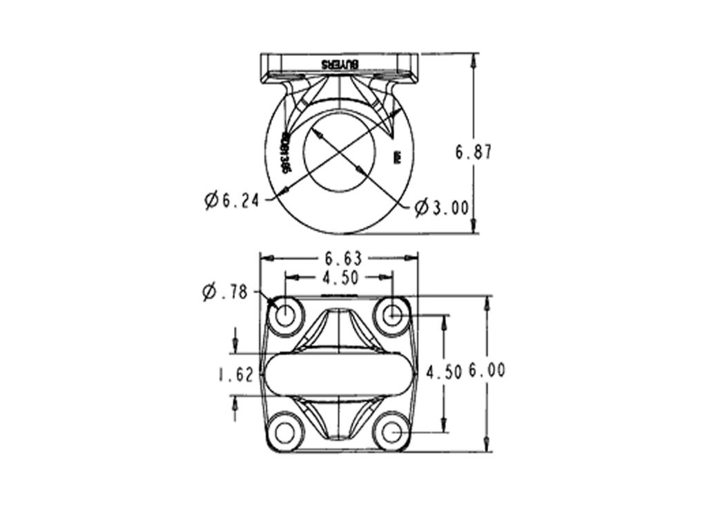 DRAWBAR 4 BOLT MOUNT 30K-3658