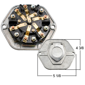 Product Image: 7 WAY 30 AMP CIRCUIT BREAKER STYLE RECEPTACLE W/O HOUSING