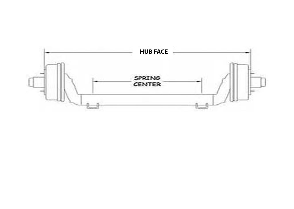 3500# 4in DROP AXLE COMPLETE, HUB FACE 84