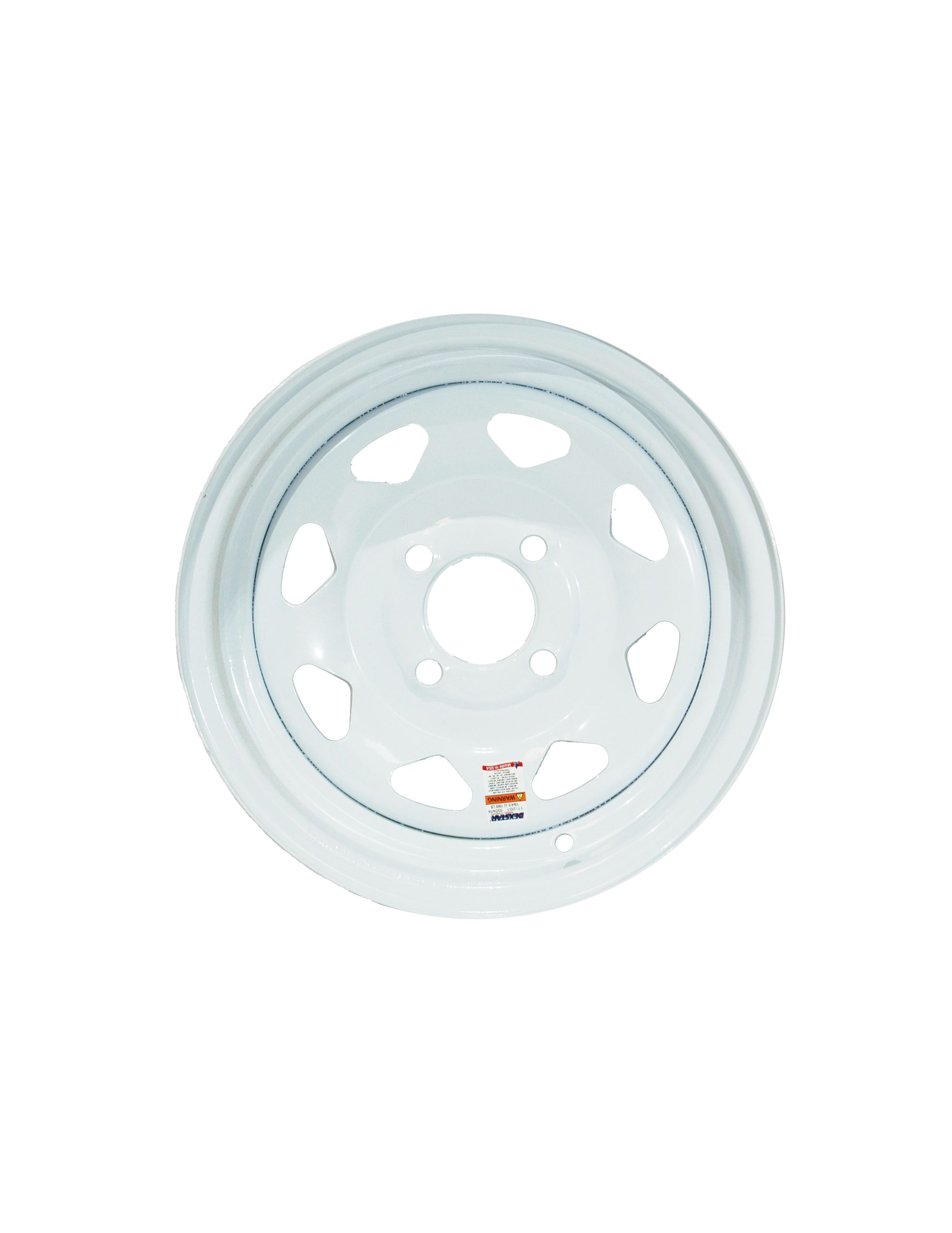 Product Image: 13″ x 4 1/2″ (4 LUG 4″ BC, WHITE SPOKE WHEEL)