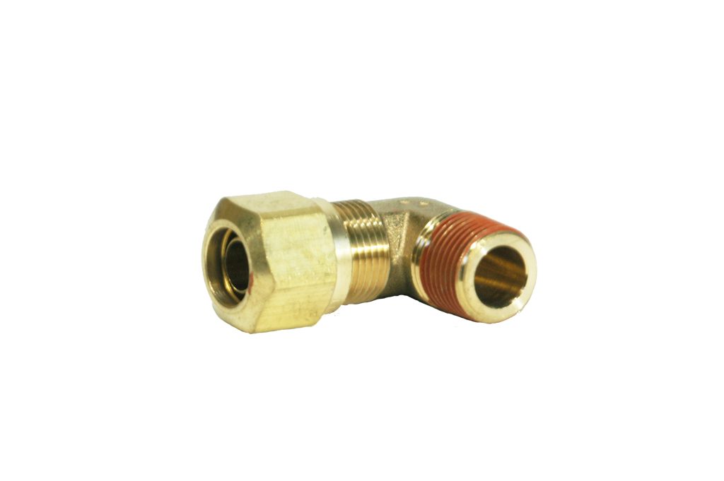 90 DEGREE NYLON TUBING FITTING (1/2in OD, 3/8in NPT)-0